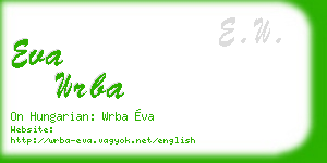 eva wrba business card